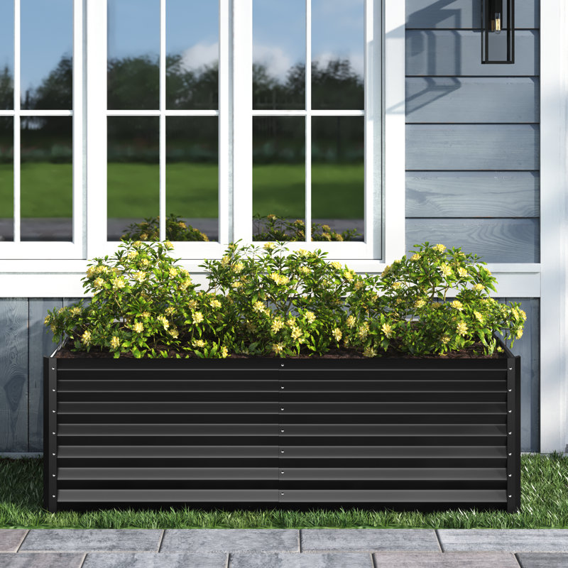Millerville Raised Garden Bed-6x3x2 FT, 24" H x 72" W x 36" D, Black