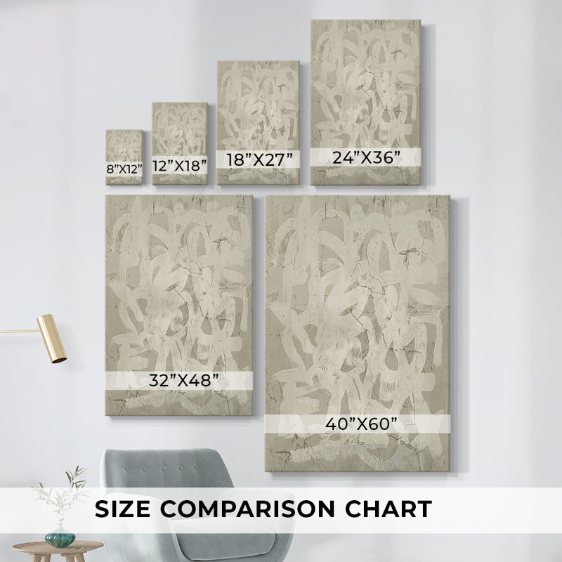 Impasto Artifact I - Toile tendue avec châssis de qualité supérieure - Prêt à être accroché
