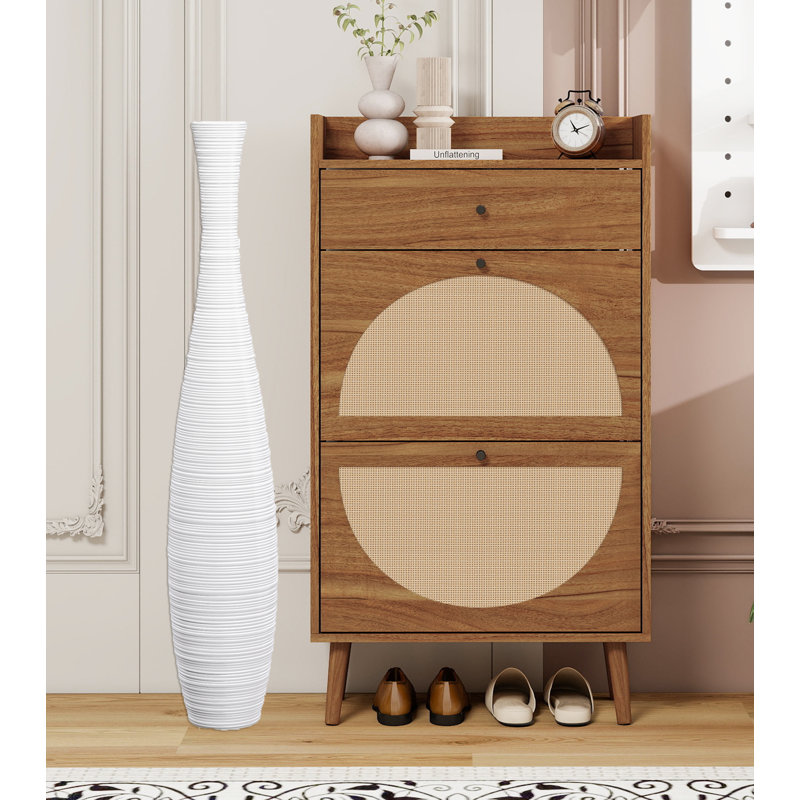 Tall Bright White Screw Thread Floor Vase for Home Living Room Decor