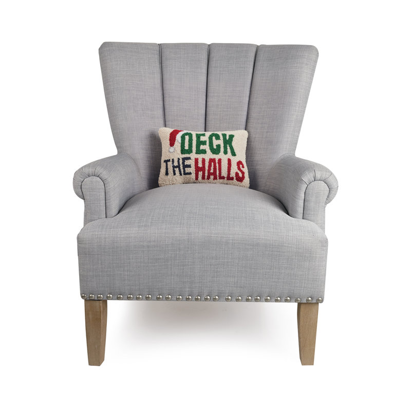 Deck the Halls Petite Size Wool Hook Holiday Pillow
