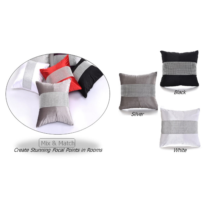 Addrienne Square Cushion Cover, White