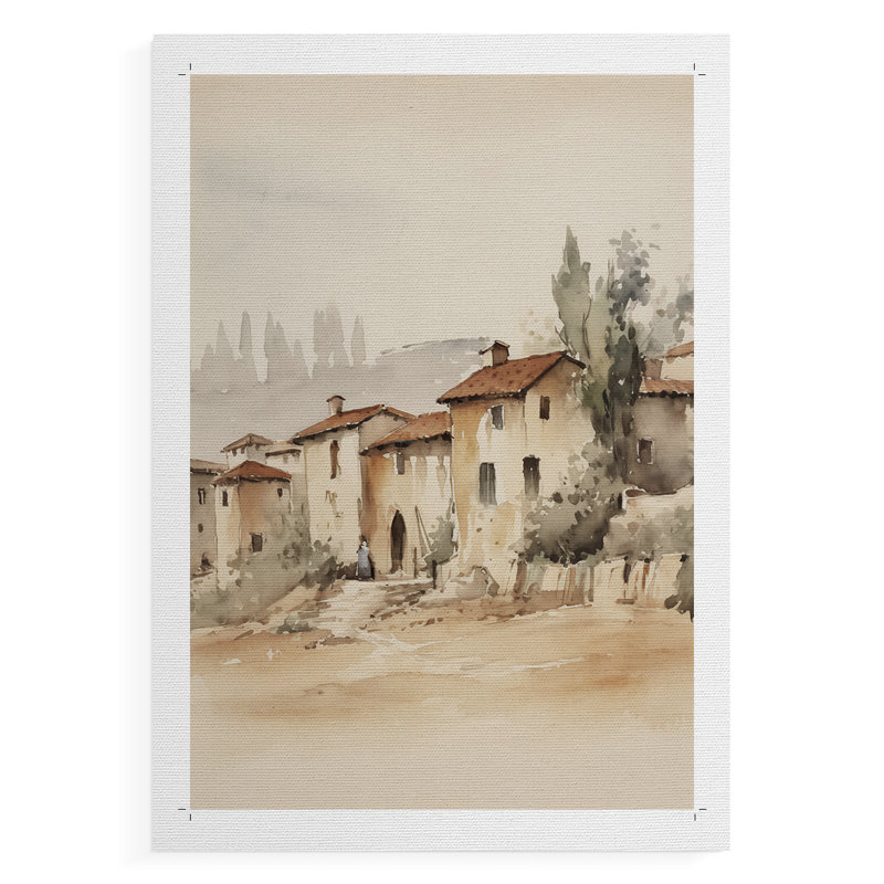 Paysage rétro vintage, impression sur toile seulement - non encadrée, H 60 po x l 40 po