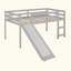 Lit mezzanine avec glissade, conception multifonctionnelle-888377085