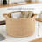 Large Woven Cotton Rope Storage Basket With Handles, Multi-Purpose Organizer For Blankets, Toys, Laundry, And Home Decor-30495884