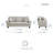 Ochee 85" Modern & Contemporary Chenille Sofa with Reversible Back Cushions & Included Décor Pillows-998445579