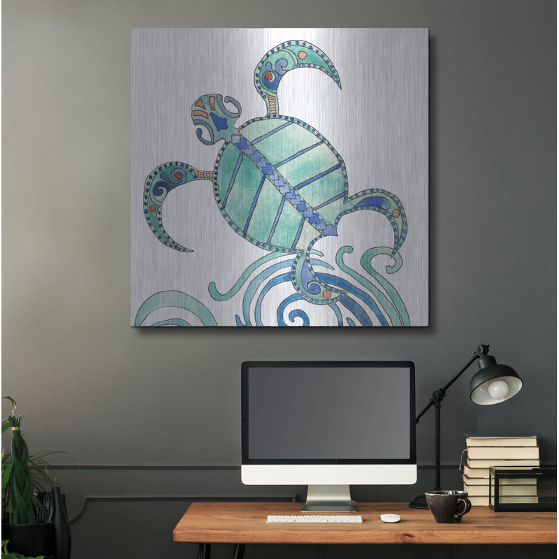  «Undersea Luau 3» par Alicia Ludwig, art mural en métal, 36 po x 36 po