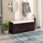 Banc de rangement avec tablettes réglables, banc à chaussures avec coussin amovible-153018139