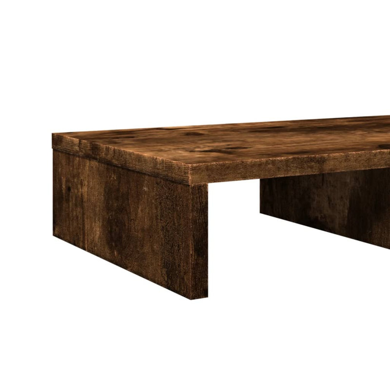 Bata Manufactured Wood Monitor Stand, 10cm H x 100cm W x 27cm D, Smoked Oak