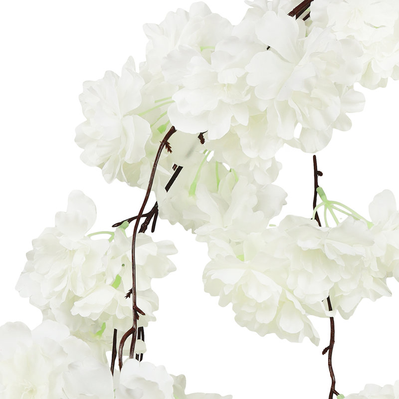Deluxe Fabric Cherry Blossom Arrangement, Cream White
