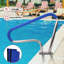 Barre de piscine 32 po Barre de piscine 304 en acier inoxydable Capacité de charge de 250 lb Barrière de piscine antirouille