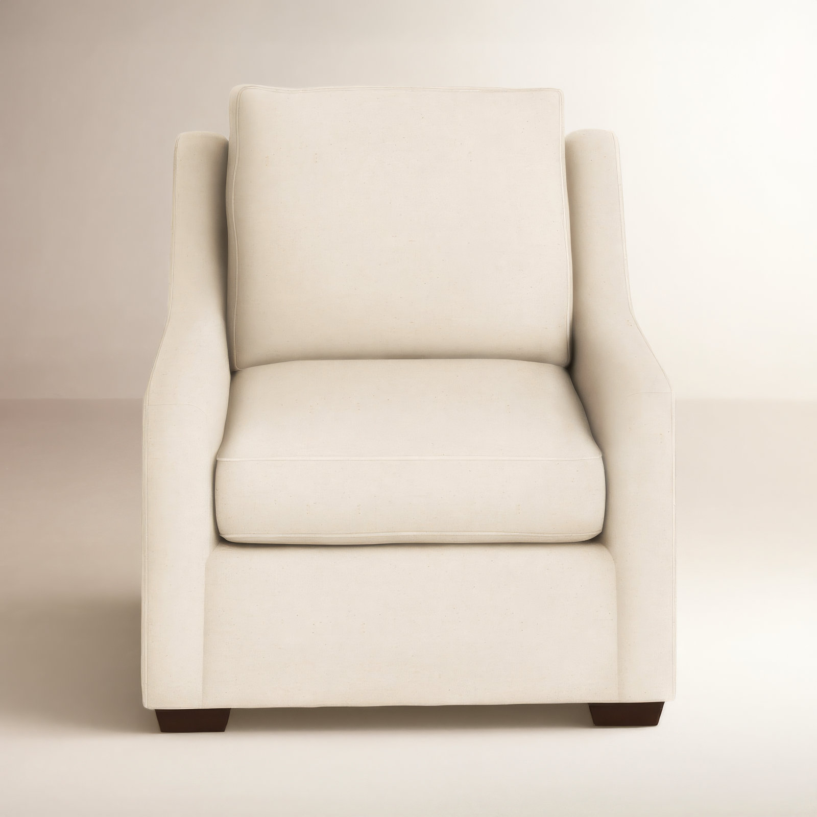 Gemi Upholstered Armchair, Bayou Natural Canvas