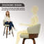 Tabouret de comptoir pivotant en similicuir de 26 po avec structure en bois de noyer-1362087315