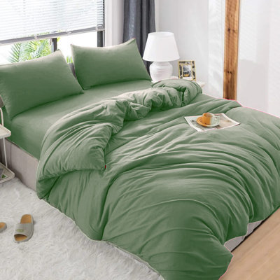 Premium 4-Piece Ultra-Soft Microfiber Duvet Complete Cover Set