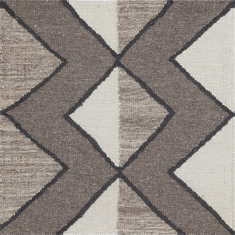 Textures Wool Geometric Area Rug, Rectangle 5' x 8'