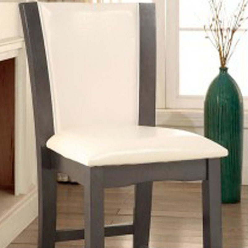 Chaises grises et blanches à hauteur de comptoir de style contemporain pour 2 sièges