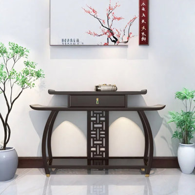 New Chinese Style Solid Golden Pear Wood Console T