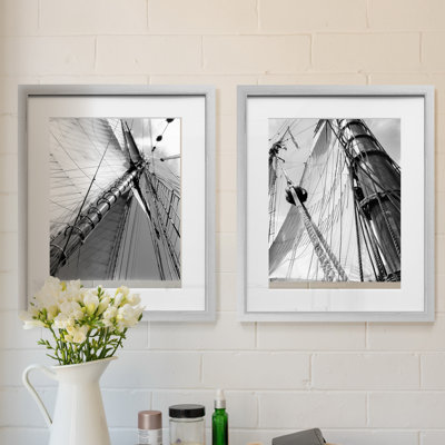 " Set Sail II-Framed 2 Piece Set - Black " 2 - Pieces