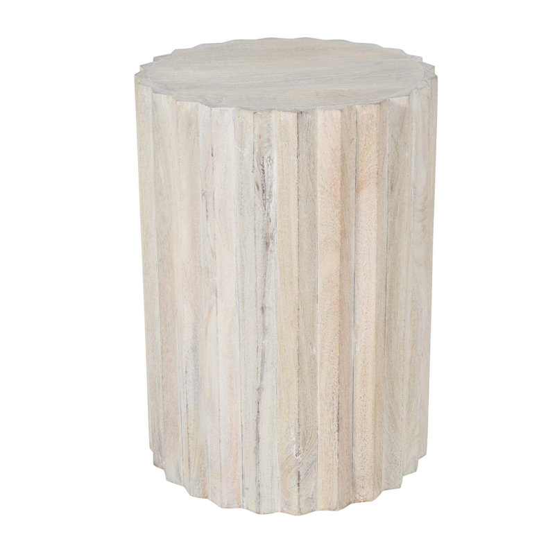 Table d'appoint ronde White Sand, H 22 po x l 16 po x P 16 po