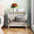 Yolanta 33" Mirrored Glass Nightstand with 3 Storage Drawers