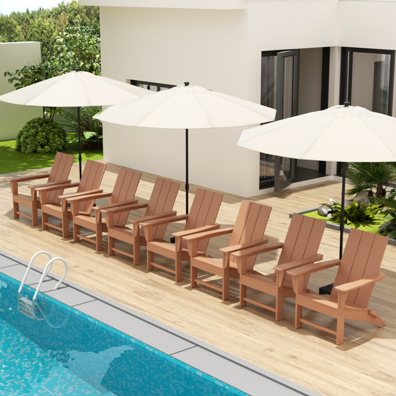 Joubert Foldable Outdoor Adirondack Set, Teak