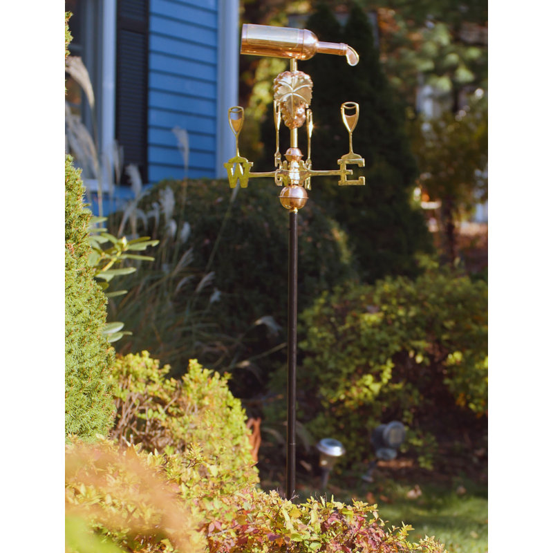 Girouette bouteille Therapia, Poteau de jardin