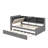 Practical Platform Bed With Pull Out Trundle Shelving Units And Storage Headboard-272609796