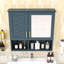 Armoire de salle de bain murale à miroir avec charnières à fermeture douce et tablettes réglables-770617915