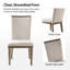 Chaise de salle à manger rembourrée à dossier haut Claudio