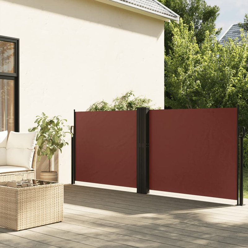 Symple Stuff Retractable Side Awning, 120cm H x 1200cm W, Brown