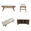 Chenille Upholstered Bench-1071219626