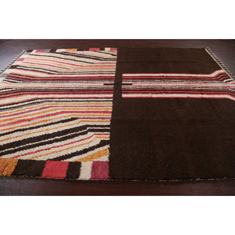 Moroccan Hand Knotted Wool Oriental Rug