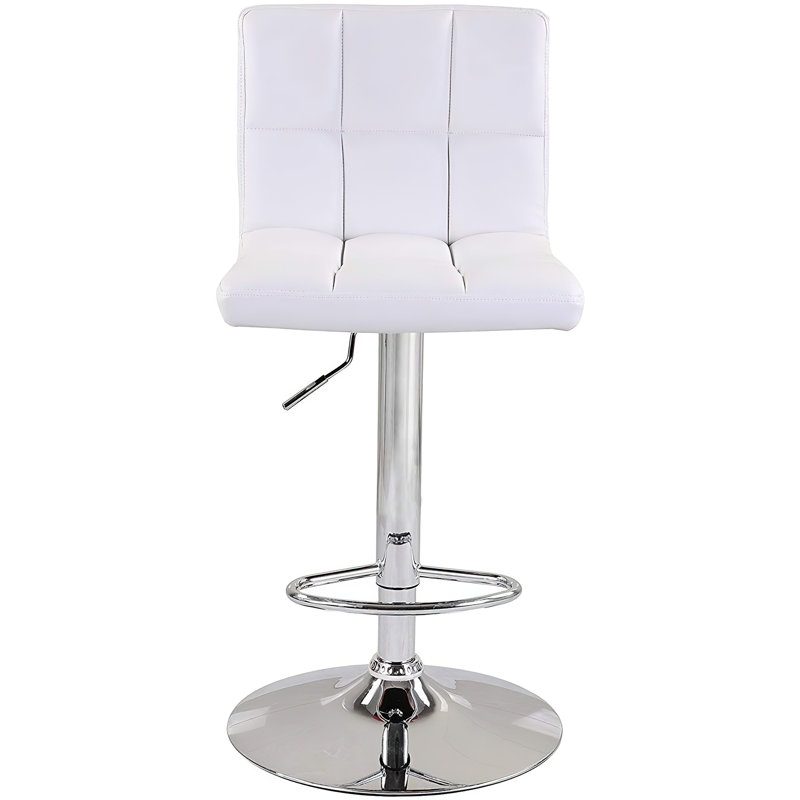 Tabouret pivotant à hauteur réglable, Blanc