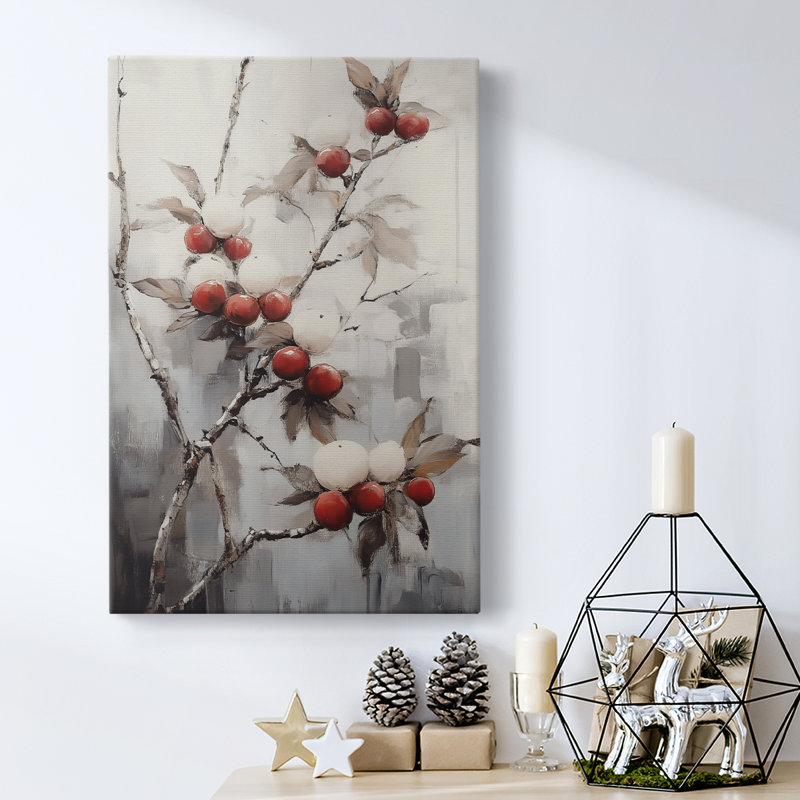 Art des Fêtes de Noël - Toile tendue avec châssis - Série 2-Cxxxv, H 18 po x l 12 po