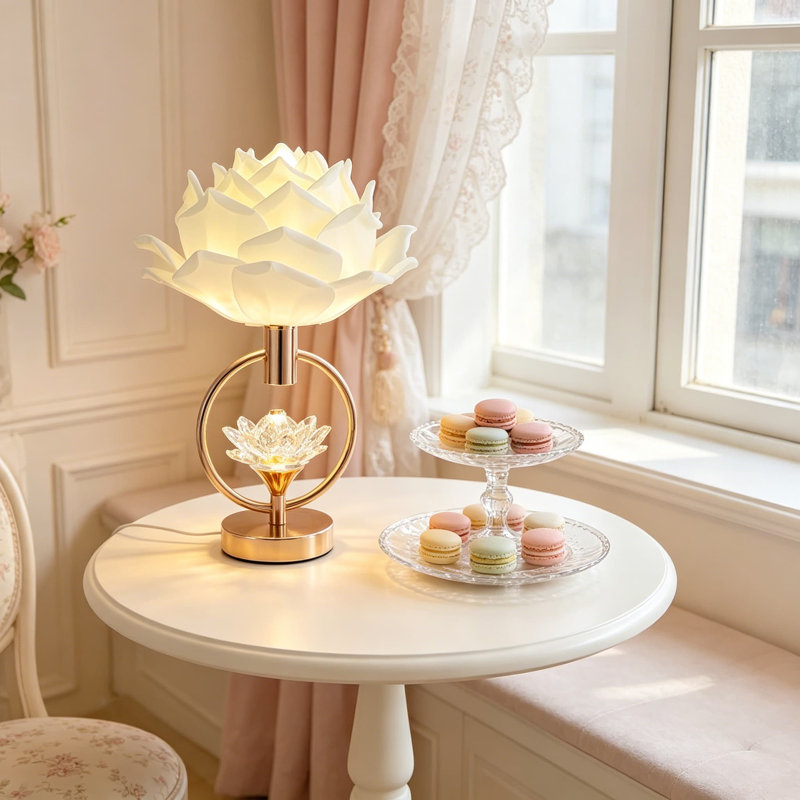 Lampe de table Nordic Crystal Flower Flower