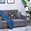 Housse de coussin décoratif contemporaine 100% coton tissé délavé à motif géométrique Contemporary-92582163