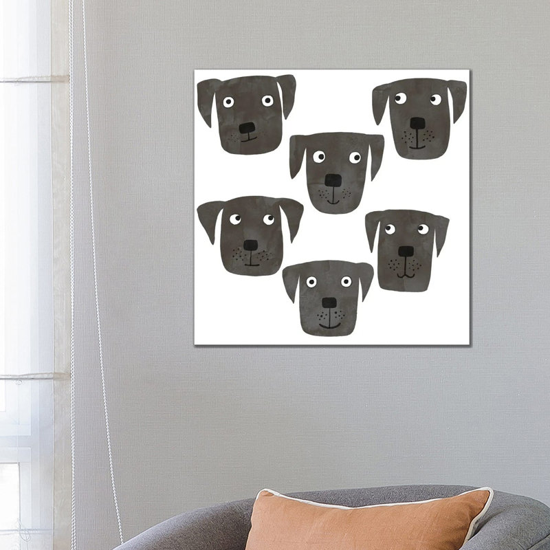 Black Labrador Retriever Dog By Nic Squirrell - Wrapped Canvas Painting by Nic Squirrell - Wrapped Canvas Painting