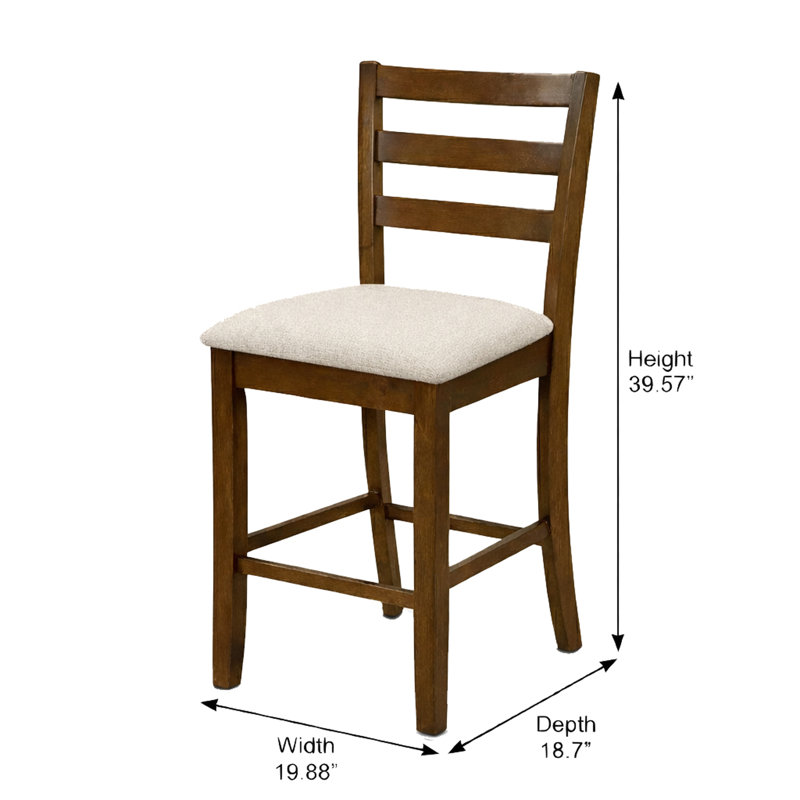 Ensemble de 2 tabourets de bar à hauteur de comptoir Halstad