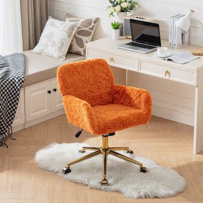 Chaise de bureau Furniture Furniture, chaise de bureau artificielle en poils de lapin