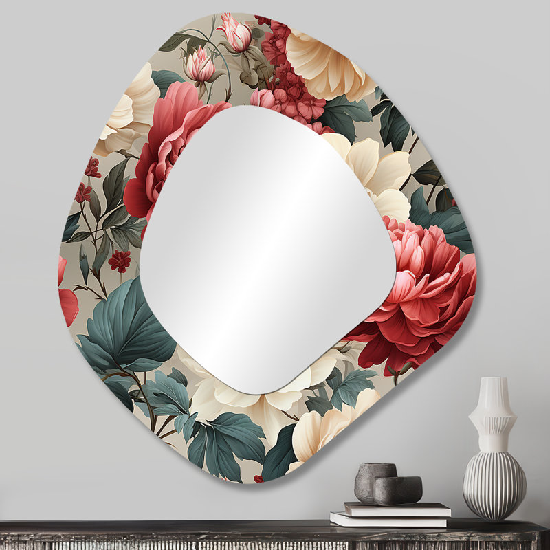 Miroir mural traditionnel asymétrique, 28 po x 25 po