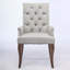 Chaise de salle à manger rembourrée traditionnelle Fernleigh avec structure en bois massif et tissu chenille luxueux.-117093431