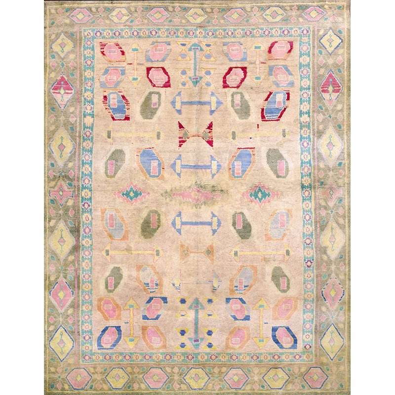 Antique Allover Tribal Pattern Indian Cotton Agra Area Rug
