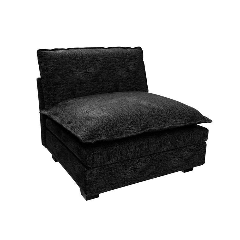Siège sans accoudoir, Chenille noir