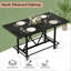 Table de cuisine rectangulaire robuste de style industriel avec pieds en métal, parfaite pour les intérieurs modernes et rustiques