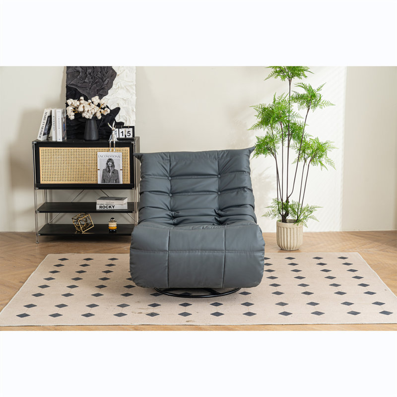 Fauteuil inclinable Fani, Similicuir gris foncé