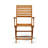 5 Piece Outdoor Patio Dining Sets Consist of an Oval Acacia Wood Table and 4 Folding Arm Chairs, Natural Oil