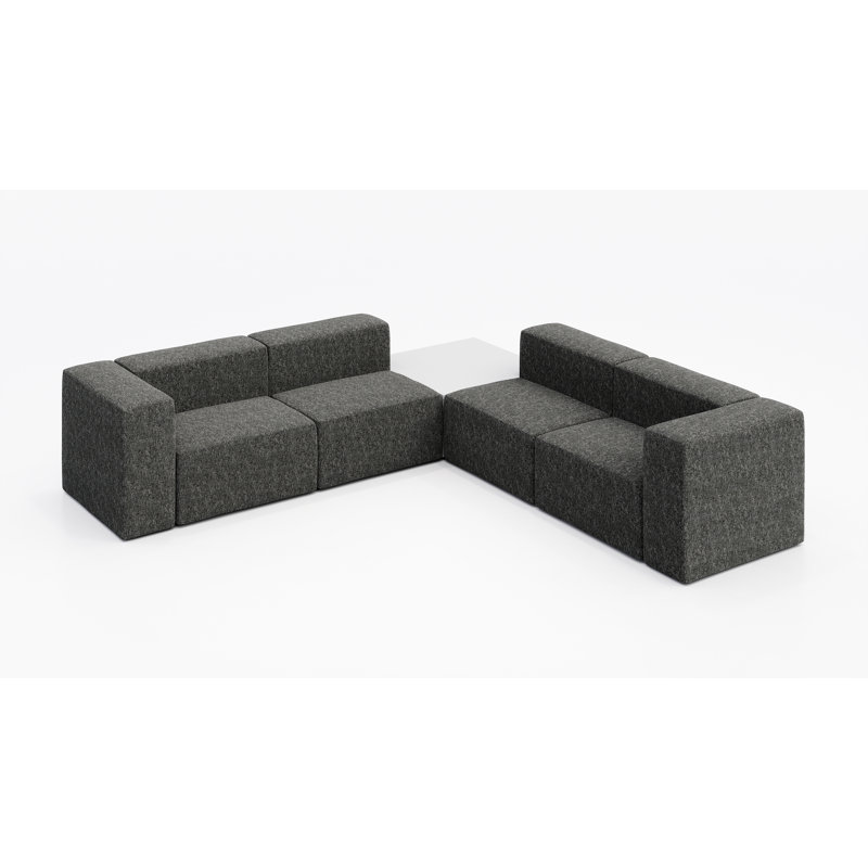 4 Person Corner Sofa With Occassional Table -Fabric, Owl