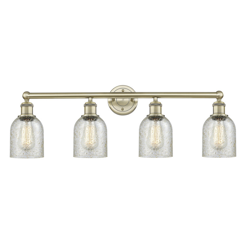 Éclairage pour meuble-lavabo 4 lumières 32 pouces Reiko, Mica, Laiton antique