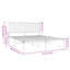 Metal Bed Frame with Headboard White 150x200 cm-1306886012