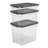 Sterilite 108 Qt Modular Stacker Box, Stackable Storage Bin, Lid, Heavy Duty Latches, Container