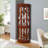 Cabinets, Corner Curio with 5 Shelves &amp; Lighting, Walnut Brown, 70.5"H x 23.3"W x 18"D | Traditional | MDF-1818608730